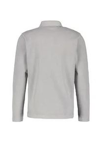 Sweatshirt Lerros "Lerros Langarmpoloshirt mit Knopfleiste" Gr. XXL, grau (platinum grau) Herren Sweatshirts