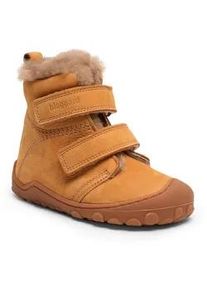 Winterboots bisgaard "luke lamb" Gr. 30, braun (cognac) Kinder Schuhe Barfußschuh, Klettstiefel, Winterschuh mit großzügigem Fußbereich