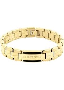 Armband Tommy Hilfiger "PARKER, 2790600, 2790601" Armbänder Gr. Edelstahl, schwarz (gelbgoldfarben-schwarz) Herren