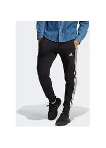 Sporthose Adidas SPORTSWEAR "ESSENTIALS FRENCH TERRY TAPERED CUFF 3STREIFEN HOSE" Gr. XXL, N-Gr, schwarz-weiß (black / white) Herren Hosen Bestseller