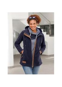 Fleecejacke Casual Looks Gr. 48, blau (marine) Damen Jacken