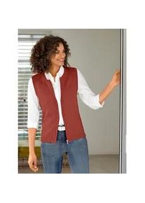 Strickweste Casual Looks Gr. 38, rot (rostrot) Damen Westen