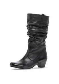 Stiefel Gabor Gr. 39, Normalschaft, schwarz Damen Schuhe mit Raffungen am slouchy Schaft