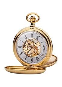 Regent Uhren Taschenuhr REGENT "P701-19363040" Taschenuhren goldfarben Damen Herrenuhr, Handaufzug, skelettiertes Zifferblatt, Geschenkidee