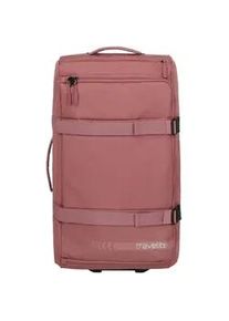 Reisetasche Travelite "KICK OFF L, 68 cm" Gr. B/H/T: 68cm x 37cm x 26cm, rosa Taschen Duffle Bag Reisegepäck Sporttasche Reisebag mit Trolleyfunktion