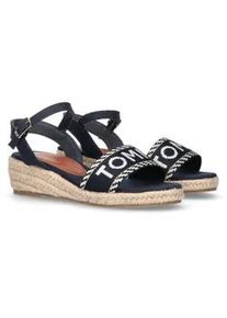 Sandale Tommy Hilfiger "ROPE WEDGE SANDAL" Gr. 39, blau Kinder Schuhe Sommerschuh, Sandalette, Keilabsatz, mit kleinem Keilabsatz