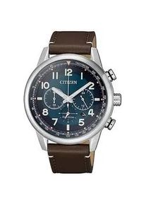 Chronograph Citizen "CA4420-13L" Armbanduhren braun (dunkelbraun) Herren Armbanduhr, Herrenuhr, Solar, Stoppfunktion, Lederarmband