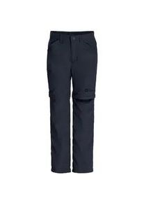 Softshellhose Jack Wolfskin "SAFARI ZIP OFF PANTS K" Gr. 104, N-Gr, blau (night blue) Kinder Hosen schnelltrocknend