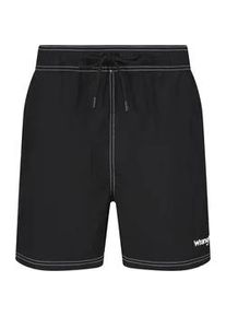 Badeshorts Wrangler ""Lima"" Gr. L (48), N-Gr, schwarz Herren Badehosen mit elastischem Bund