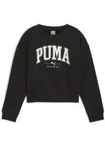 Sweatshirt Puma "SQUAD CREW FL G" Gr. 164, schwarz (Puma black) Kinder Sweatshirts