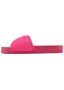 flip*flop Pantolette FLIP FLOP "pool*neo flower" Gr. 41, pink Damen Schuhe Sommerschuh, Schlappen, Badeschuh mit breiter Bandage