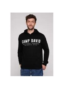 Kapuzensweatshirt CAMP DAVID Gr. XXL, schwarz Herren Sweatshirts mit Logo-Print