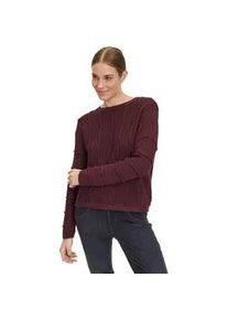 Strickpullover Betty Barclay "Betty Barclay Grobstrick-Pullover mit Strickdetails" Gr. 48, lila (dark aubergine) Damen Pullover Grobstrickpullover Strick