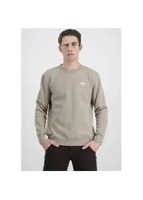 Sweatshirt Alpha Industries "Basic Sweater small Logo" Gr. XL, beige (vintage sand) Herren Sweatshirts