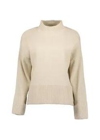 Strickpullover Blue Seven "Blue Seven Pullover mit Stehkragen MIDNIGHT" Gr. 46, beige (043, kiesel) Damen Pullover