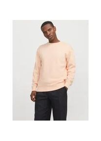 Jack & Jones Sweatshirt JACK & JONES "JJESTAR BASIC SWEAT CREW NECK NOOS" Gr. L, orange (peach parfait) Herren Sweatshirts mit Rundhalsausschnitt