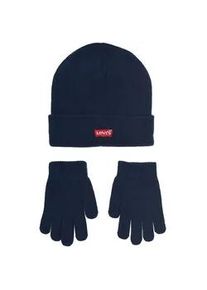 Levi's Strickmütze LEVI'S KIDS "CORE BATWING BEANIE/GLOVES" blau (dress blues) Baby Mützen und Handschuhe