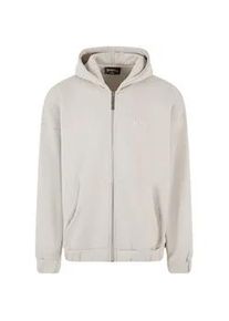 Sweatjacke DROPSIZE "Dropsize Herren Super Heavy Oversize Blank Zip Hoodie" Gr. XXL, weiß (moonbeam) Herren Sweatjacken