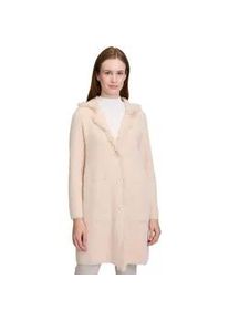 Strickjacke Cartoon "Cartoon Strick-Cardigan mit Reverskragen" Gr. 38, beige (sheer bliss) Damen Strickjacken Fransen