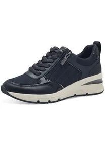 Keilsneaker Tamaris Gr. 40, blau (navy kombiniert) Damen Schuhe Freizeitschuh, Halbschuh, Schnürschuh mit Außenreißverschluss