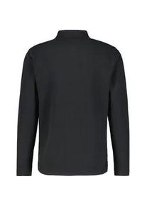 Sweatshirt Lerros "Lerros Langarmpoloshirt mit Knopfleiste" Gr. S, schwarz Herren Sweatshirts