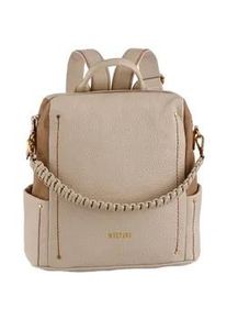 Cityrucksack Mustang "Cannes" Gr. B/H/T: 32cm x 31cm x 14cm, beige Rucksäcke Rucksack, Backpack, Freizeitrucksack