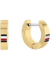 Paar Creolen Tommy Hilfiger "MEN'S EARRINGS, 2790586" Ohrringe Gr. Edelstahl, weiß (gelbgoldfarben-edelstahlfarben-weiß-blau-rot) Herren