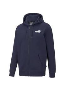 Sweatjacke Puma "Essentials Logo Kapuzenjacke Herren" Gr. XS, blau (peacoat blau) Herren Sweatjacken