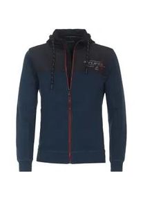 Sweatjacke Casamoda "Casamoda uni" Gr. L, blau (dunkles mittelblau) Herren Sweatjacken