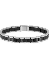 Armband BOSS "METAL LINKS ESSENTIALS, 1580665" Armbänder Gr. Edelstahl, schwarz (edelstahlfarben-schwarz) Herren