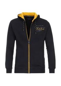 Sweatjacke Casamoda "Casamoda uni" Gr. L, blau (dunkelblau) Herren Sweatjacken