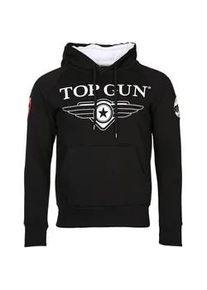 Kapuzenpullover Top Gun "Defender TG20191012" Gr. 60 (4XL), schwarz Herren Pullover Hoodie Sweatshirt