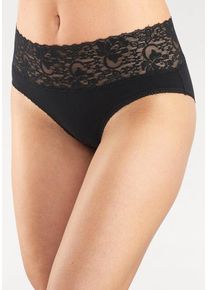 Vivance Slip schwarz Gr. 32/34 für Damen. Mit Spitze. Bequem. Nachhaltig.