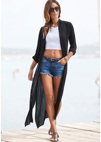 Lascana Maxikleid 'Cover-Up' schwarz Gr. 34 für Damen. Figurumspielend. Nachhaltig.
