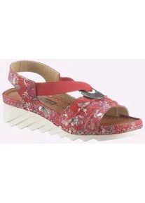 Sandalette Loretta Gr. 41, rot (rot-bedruckt) Damen Schuhe Sandalette