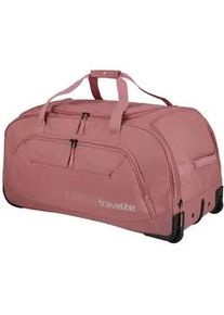 Reisetasche Travelite "KICK OFF XL, 77 cm" Gr. B/H/T: 77cm x 41cm x 38cm, rosa Taschen Duffle Bag Reisegepäck Sporttasche Reisebag mit Trolleyfunktion