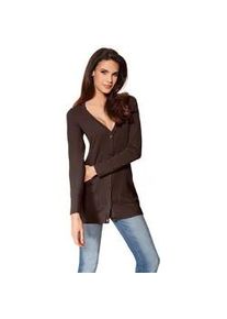 Strickjacke Heine Gr. 34, braun (schokobraun) Damen Strickjacken