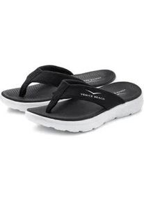 Badezehentrenner Venice Beach Gr. 41, schwarz Damen Schuhe Sandale, Pantolette, Badeschuh ultraleicht im sportiven Look VEGAN