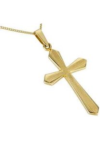 Ketten-Anhänger Firetti "Schmuck Geschenk Gold 333 Halsschmuck Anhänger für Halskette Kreuz" Schmuckanhänger Gr. Gelbgold 333, 0,65 g, goldfarben (gelbgoldfarben) Damen Made in Germany