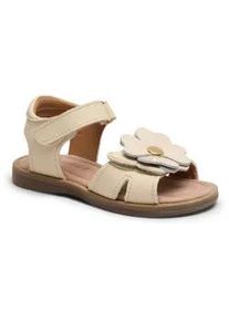 Sandale bisgaard "barbara o" Gr. 33, beige Kinder Schuhe Sommerschuh, Klettschuh, Sandalette, mit Blütenverzierung