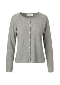 Strickjacke rosemunde "LAICA" Gr. S, grau (light grey melange) Damen Strickjacken mit Wolle und Kasmir