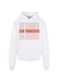 Kapuzensweatshirt Merchcode "Merchcode Herren San Francisco Ultra Heavy Hoody" Gr. 4XL, weiß Herren Sweatshirts