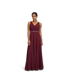 Abendkleid Vera Mont "Vera Mont mit Plissee" Gr. 40, Normalgrößen, rot (deep wine) Damen Kleider Dekoelemente