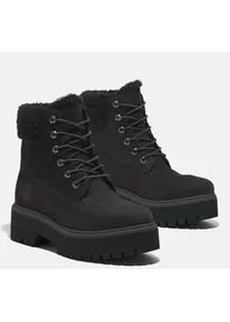 Winterboots Timberland "STONE STREET MID WARM LINED WATERPROOF BOOT" Gr. 40, schwarz (schwarz nubuck) Damen Schuhe Snowboots, Winterstiefel, Winterschuhe, wasserdicht und gefüttert