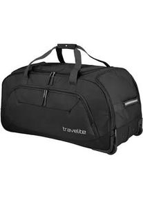 Reisetasche Travelite "KICK OFF XL, 77 cm" Gr. B/H/T: 77cm x 41cm x 38cm, schwarz Taschen Duffle Bag Reisegepäck Sporttasche Reisebag mit Trolleyfunktion