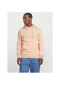 Jack & Jones Kapuzensweatshirt JACK & JONES "JJESTAR BASIC SWEAT HOOD NOOS" Gr. M, orange (peach parfait) Herren Sweatshirts mit Rippbündchen