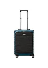 TITAN® Hartschalen-Trolley TITAN "LITRON Frame mit Vortasche, Safeplus-Verschluss" Gr. B/H/T: 40cm x 55cm x 23cm 42 l, blau (petrol) Koffer Hartschalen-Koffer Made in Germany mit 10 Jahren Herstellergarantie