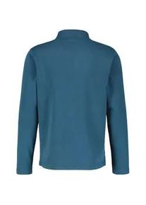 Sweatshirt Lerros "Lerros Langarmpoloshirt mit Knopfleiste" Gr. L, blau (rich blau) Herren Sweatshirts