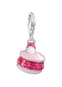 Charm-Einhänger Thomas Sabo "Himbeer-Macaron pink, 2080-007-9" Charms bunt (silberfarben-rosa-pink) Damen