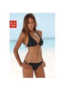 Bügel-Bikini Chiemsee Gr. 42, Cup C, schwarz Damen Bikini-Sets mit silbernem Zierring